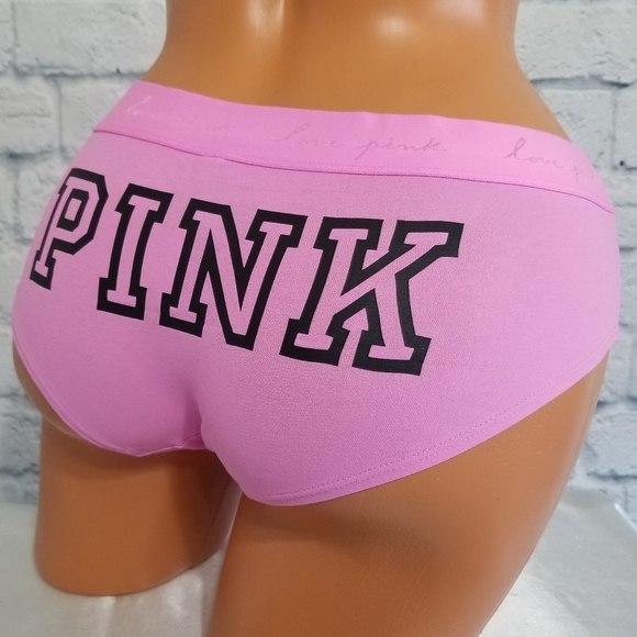 PINK Victoria's Secret Logo Hipster Panties Large New - Picture 13 of 16